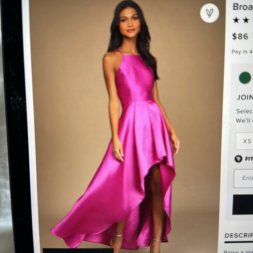 High-Low Maxi Dress in Magenta